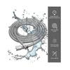Shower Hose 5m Extra Long Stainless Steel Shower Head Hoses, With Solid Brass Connector, Universal, Anti-burst, Chrome Finish.(500cm) Hwy