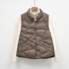 Women's Stand-up Collar Vest Women's Vest Women's New Down Jacket Autumn and Winter Sleeveless Warm Retro
