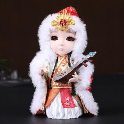 Chinese Opera Character Decoration Silk Doll Peking Opera Mask Doll Chinese Handmade Decorative Gifts Shop Decoration Doll
