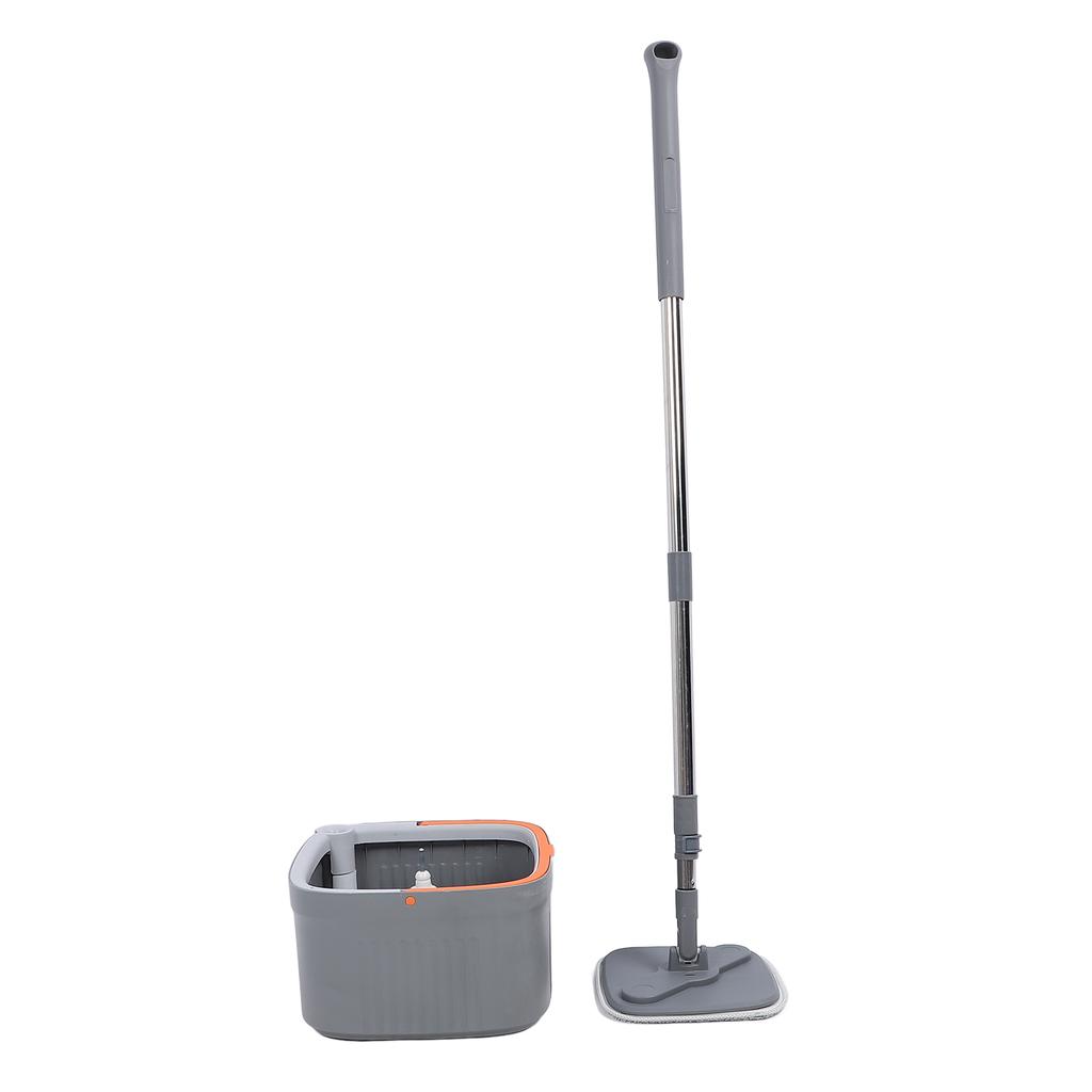 Mop Bucket Set with 2 Pieces Cloth 360 Degree Rotating Microfiber Mop Tool Dry and Wet Floor Mopping