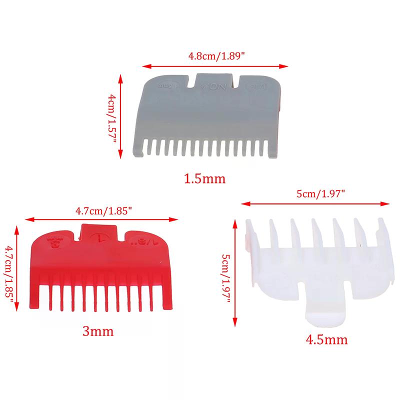 3pcs Hair Clipper Limit Comb Cutting Guide Barber Replacement Hair Trimmer Tool