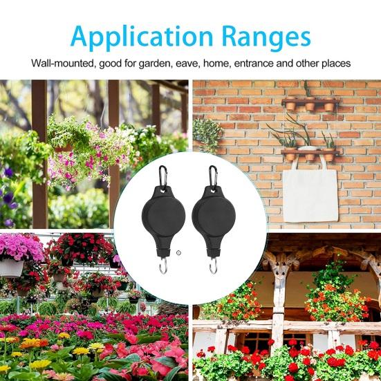 2 Stück Hängekorb Aufbewahrung Stabil Praktisch Einfach aufzuhängen Hebedesign Hängehaken Blumentopfhaken