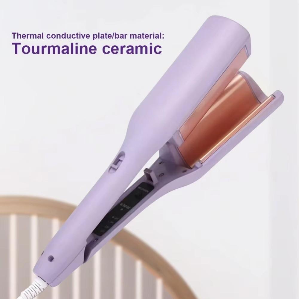 Temperature Control Water Wave Hair Curler Large Curl 32MM Deep V Curling Iron  Travel