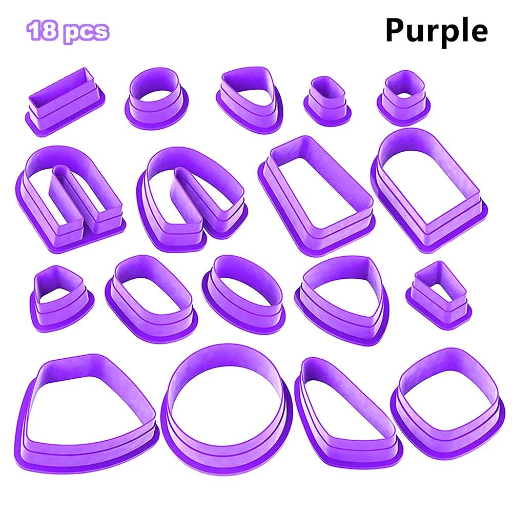 18-129PCS Different Shapes Polymer Clay Cutters Earring Making Supplies Crafts Clay Jewelry Cutting Tools Accessories
