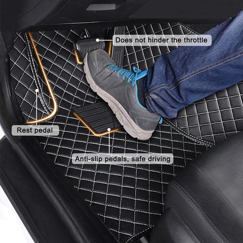 YOTONWAN Custom Made Leather Car Mat for Peugeot All Model 4008 RCZ 308 508 301 3008 206 307 207 2008 408 5008 607