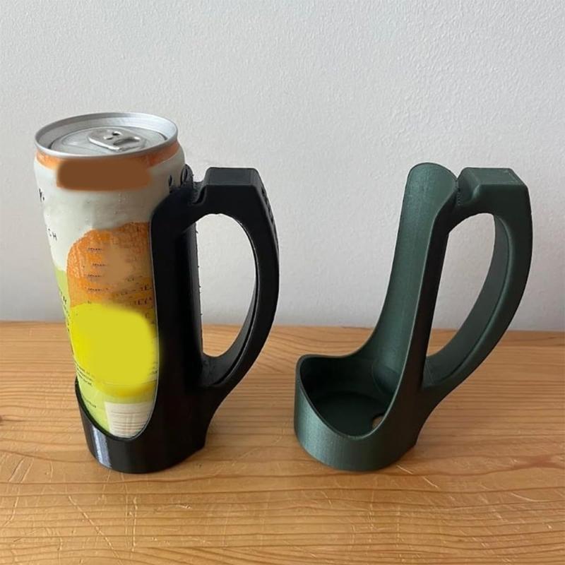 Portable 3D Printed Can Holders Outdoor Drink Accessory for 12Oz Long Beverages Ideal for Sodas, Beer and More