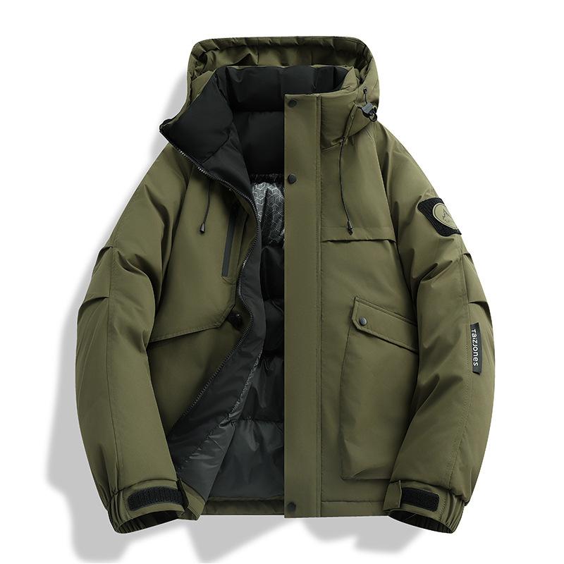Outdoor Cotton Jacket Men's Hooded Assault Suit Loose Workwear Cotton Jacket Versatile Thick Casual Jacket