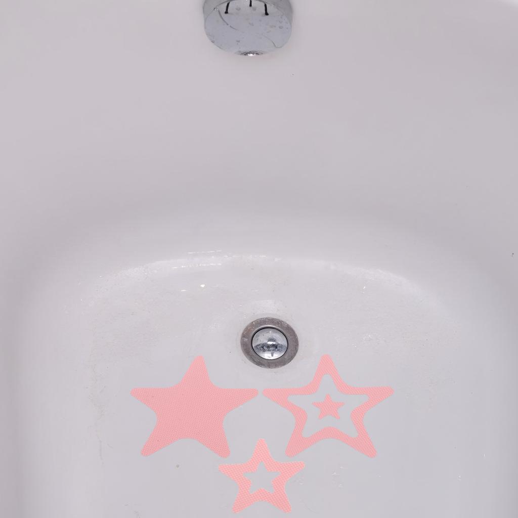 12Pcs Cartoon Star-Shaped Non-Slip Bathtub Stickers Peva Anti-Slip Shower Floor Decals for Kids Bathroom Safety Grip Mat