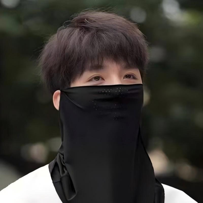 Breathable Soft Ice Silk Uv Sun Protection Face Mask Adjustable Summer Outdoor Activities Unisex Face Scarf