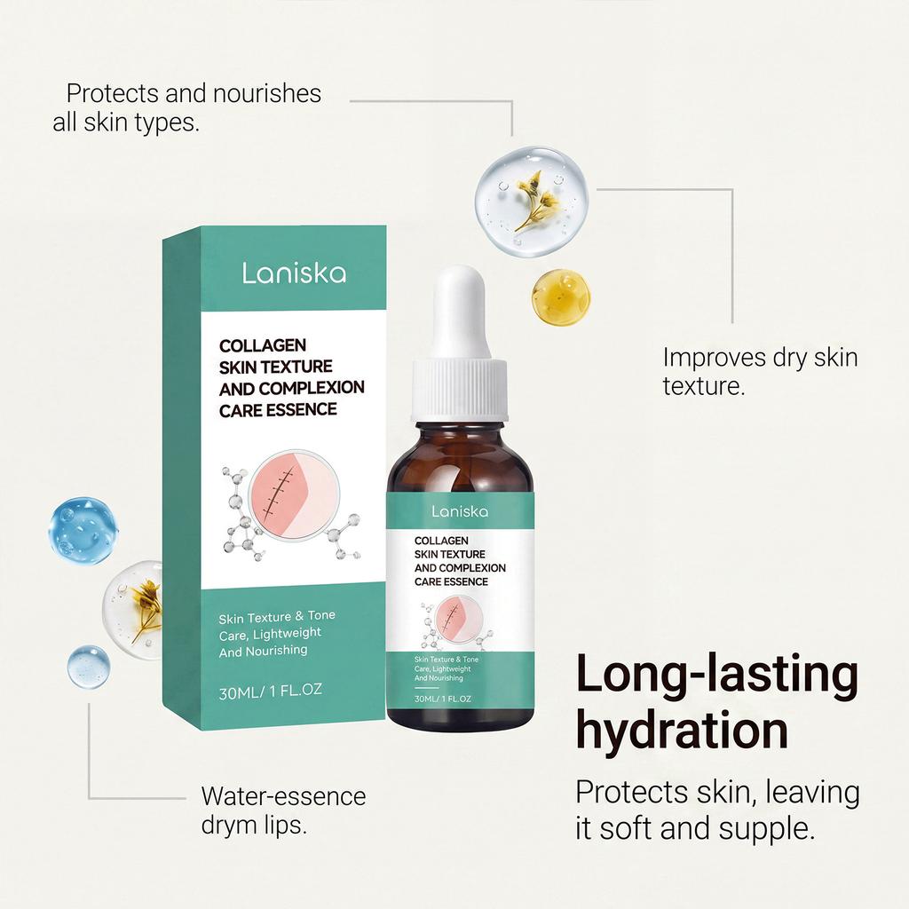 LANISKA Skin Care Serum Gentle Moisturizing Comfort Skin Silky Smooth Refreshing Daily Care Essence 30ml