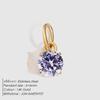 eManco DIY Jewelry Accessories: Stainless Steel Round Cubic Zirconia Pendant Necklace