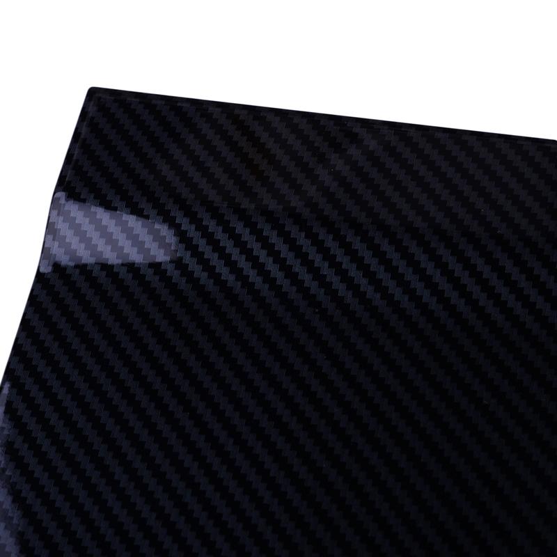 Center Console Gear Shift Box Water Cup Holder Panel Cover Trim Black Carbon Fiber Style Fit for Ford F-150 - LHD