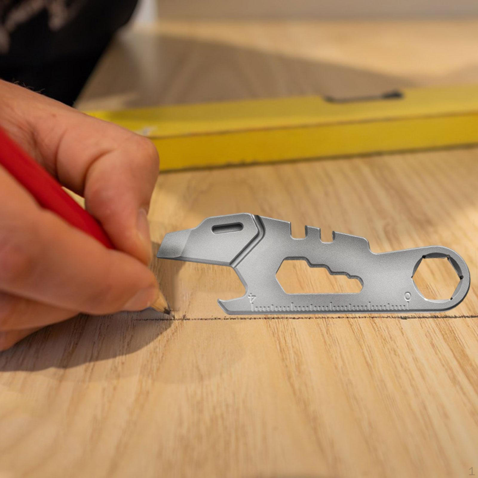 

Відкритий мультитул Брелок Брелок Ключ Мірний інструмент Кишеньковий Відкривачка для пляшок для риболовлі Smooth