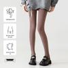 Graue, mit Samt gefütterte Leggings für Damen - Warme, dicke, kältebeständige Strumpfhose mit No-Drop-Design für Herbst & Winter
