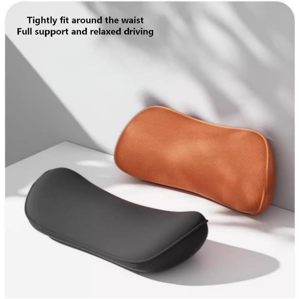 Lumbar Support Pillow for Car, Memory Foam Lumbar Pillow for Lower Back Pain Relief - Back Cushion for Driving, Chair Support