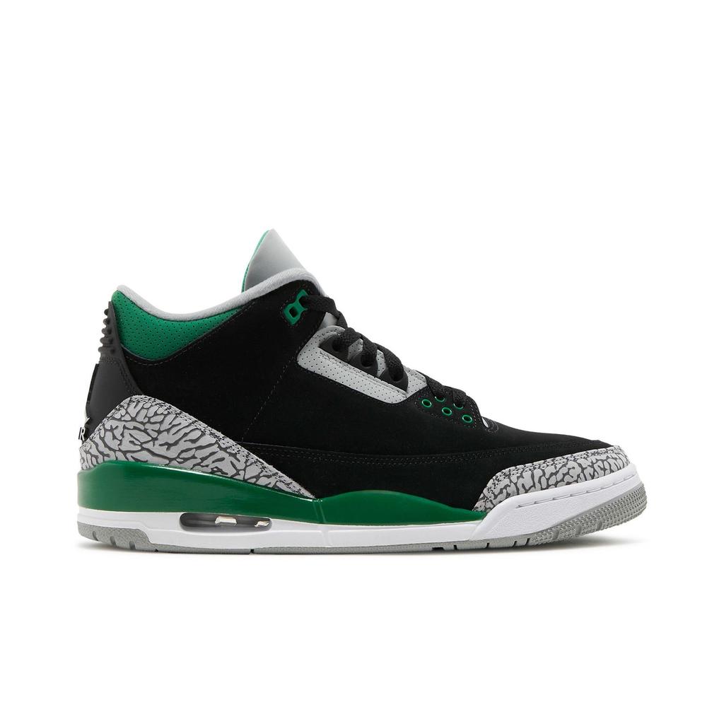 Air Jordan 3 Retro 'Pine Green' (Unisex) Black / Pine Green / Cement Grey / White Vintage Basketball Shoes CT8532 030