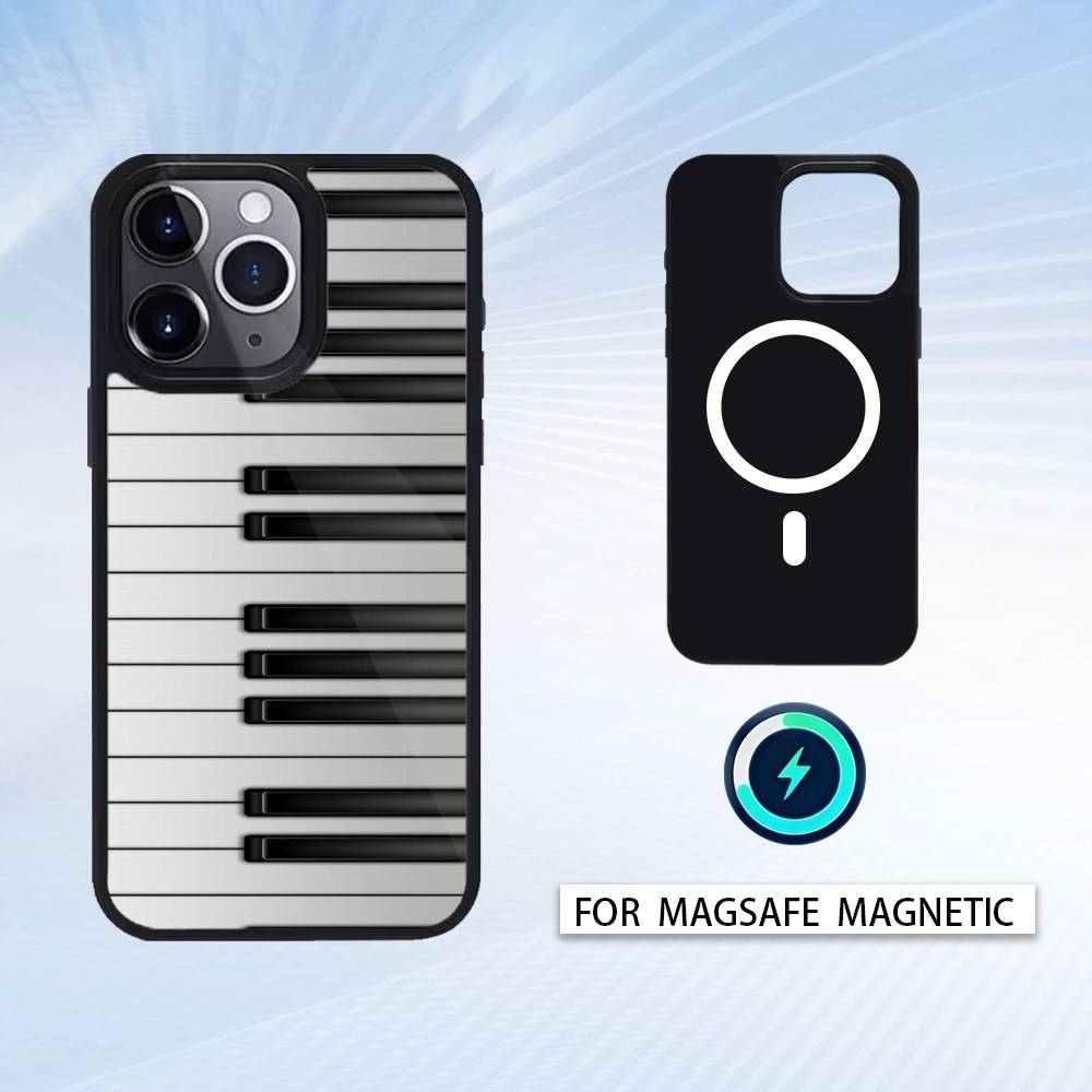 

P-Piano Vibe Art Phone Case For iPhone17,16,15,14,13,12,Pro,Max,Magnetic For Magsafe Wireless Charging iPhone11PRO