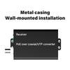 Metal POE Networking Extender Over Coaxial Cable 500M Data Transmission Converter For Security Camera Wireless Device