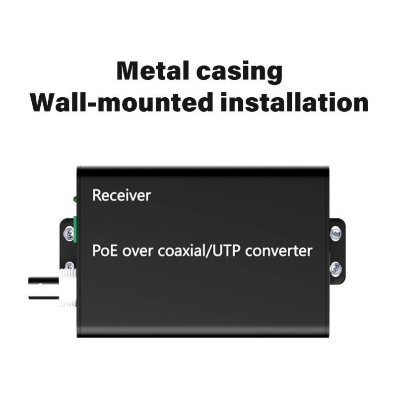 Metal POE Networking Extender Over Coaxial Cable 500M Data Transmission Converter For Security Camera Wireless Device
