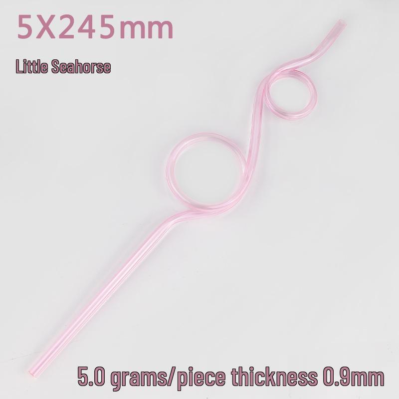 Eco-friendly PETG Crystal Shaped Straws - Creative, Cute, Disposable Party Tubes