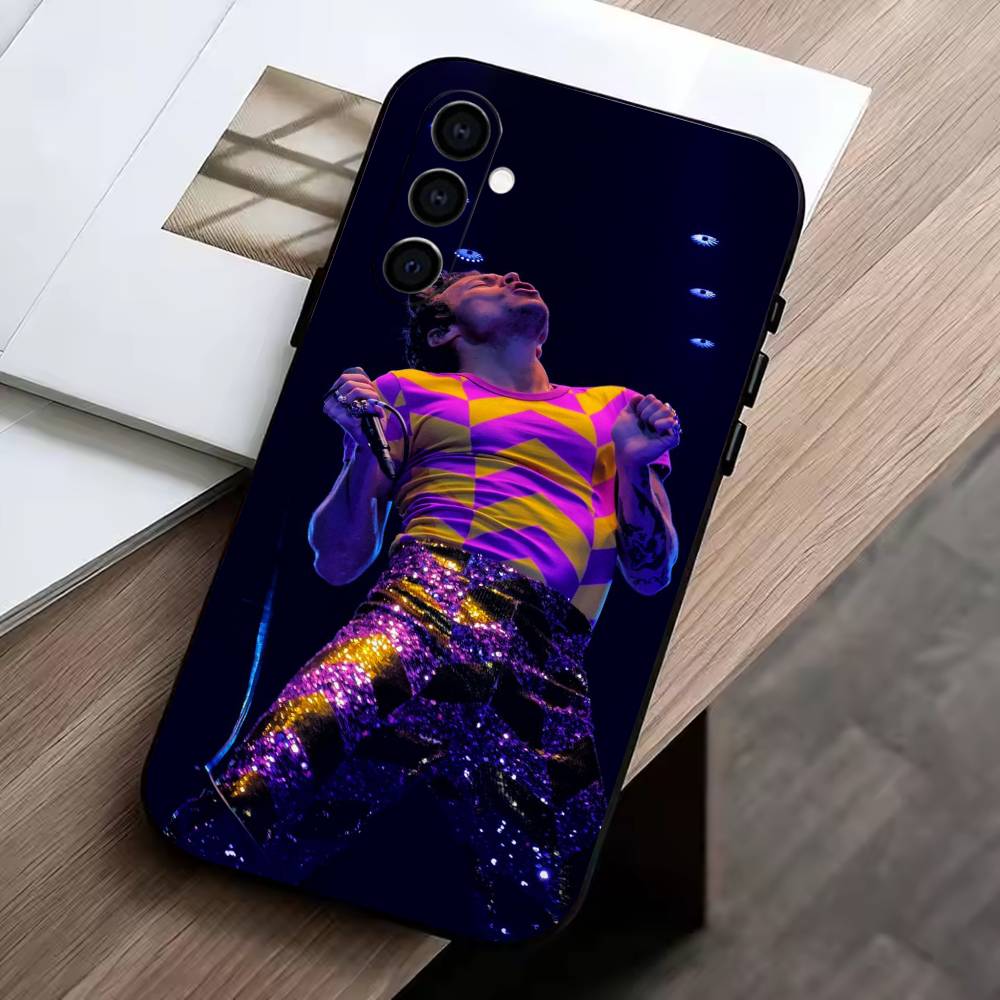 

D-H-HaRRy Music Styles Phone Case Black Silicone Soft For Samsung Galaxy A73,A72,A71,A70,A53,A52,A51 Samsung a13 5g