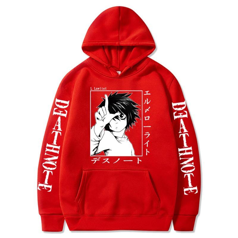 Japanese Animation Death Note Autunm Printed Men's Hoodie Hoody Clothes Vintage Casual Unisex Long Sleeve Pullovers
