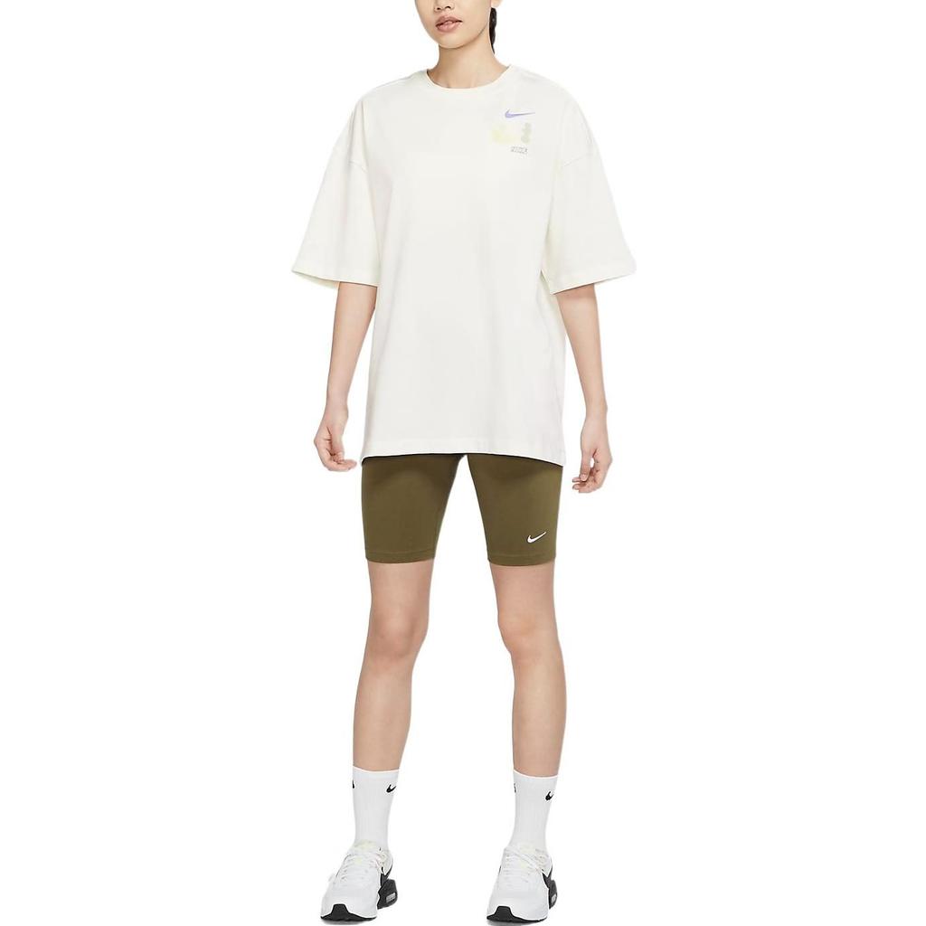 Nike Drop Shoulder Sleeve T Shirt Women's White DX6150-133