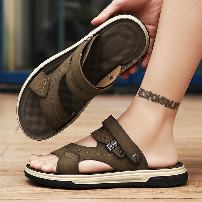 

Sandals summer new non-slip men s outer wear travel outdoor seaside beach shoes two wear teenagers cool slippers 44