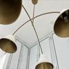 Stilnova 4 Shade Sputnik Chandelier Lights Fixture Mid Century Raw Brass And Off White Chandeliers