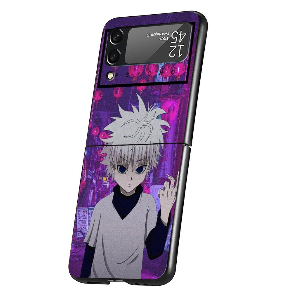 Hunter X Anime Cover Phone Case For Samsung Galaxy Z Flip 7 6 5 4 3 5G Flip7 Flip6 Flip5 Flip4 Flip3 Black Fundas Shell Galaxy Z