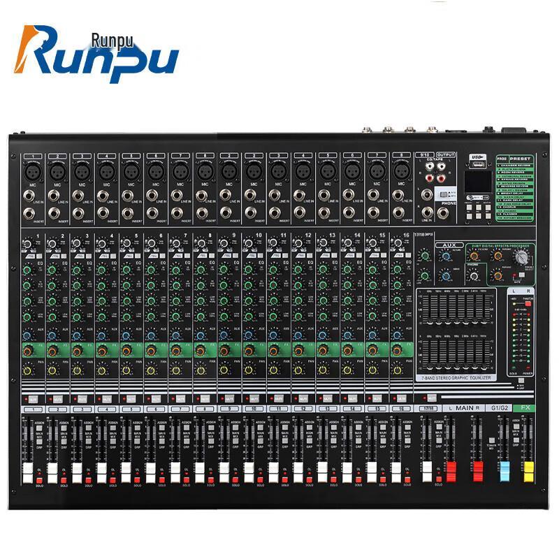 Runpu Professional 16-Channel Analog Mixer (CN Version)
