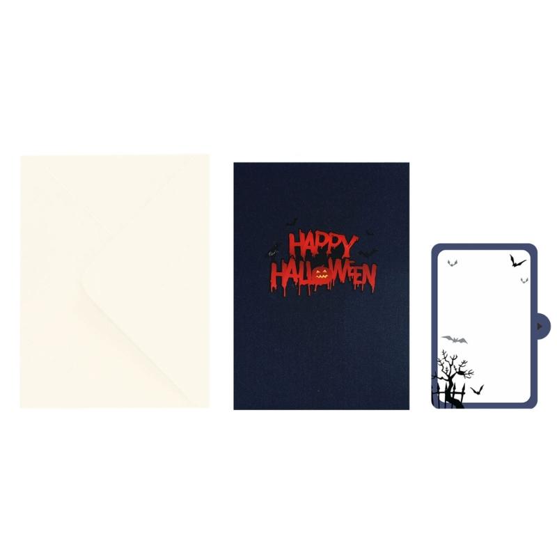 Vampires Theme 3D Standing Halloween Greeting Card Invitation Card For Eerie Celebration And Home Decoration