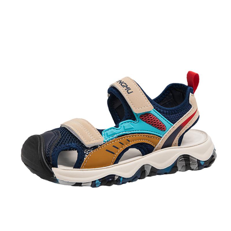 Children's Light Sandals Summer Boys Bag Head Cool Slippers Girls Hollow Beach Shoes