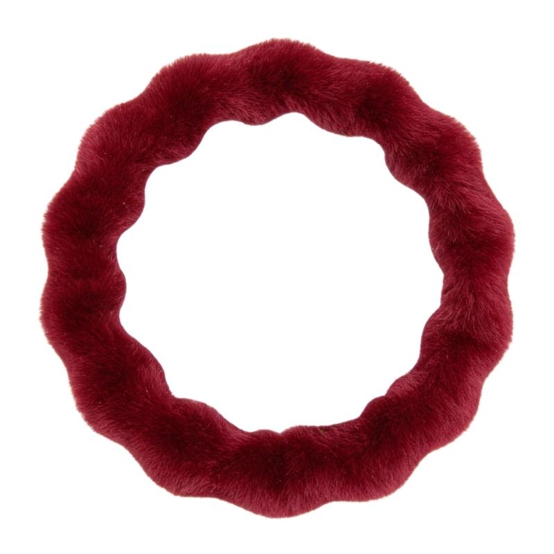 Premium Plüsch Lenkradbezug Für Winterliche Wärme Komfort Und Anti-Rutsch-Griffe Universell 38cm Durchmesser