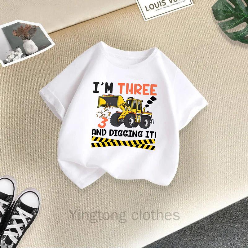 

New Children s Trendy T-shirt for Boys and Girls, Short Sleeved Cotton, Trendy Cartoon Style 100cm