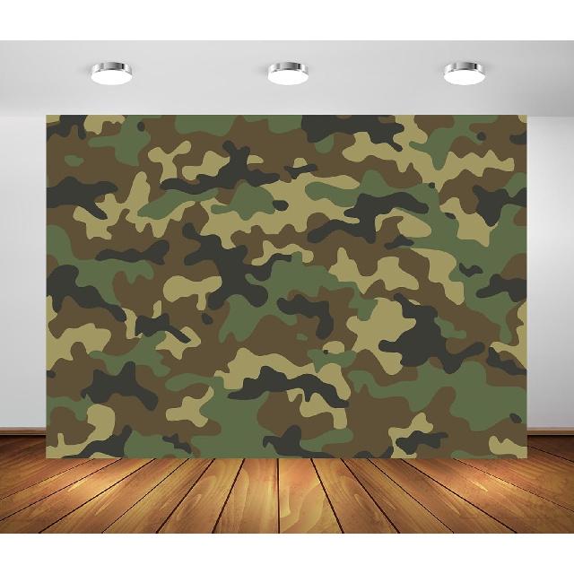 BELECO 7x5ft Fabric Abstract Camouflage Texture Backdrop Army Soldier Military Background Welcome Soldier Theme Party Decorations Kids Adults