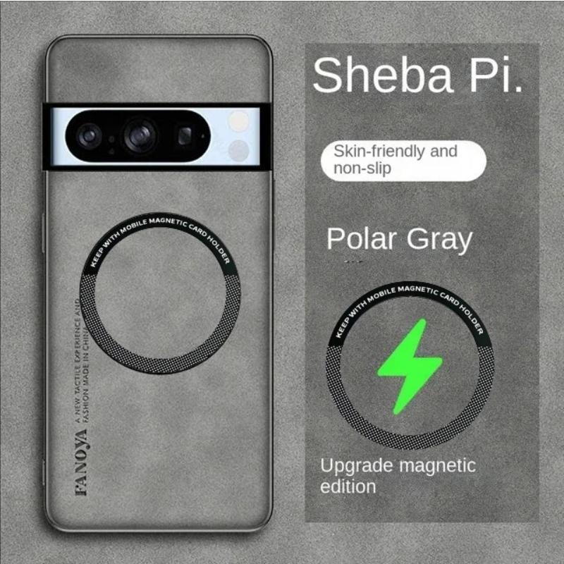 

Soft PU Skin With Magnetic Protective Back Case For Google Pixel 9A 9 Pro XL 8A 7A 6A 8 7 6 Pro 5G PU+TPU Phone Shell Cover For Pixel 9