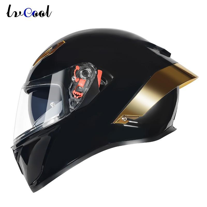 Full Face Motorcycle Helmet With 3C Certification ABS Material Scooter Bike Riding Safety Protective Gear