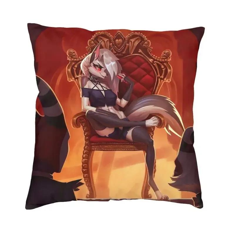 Anime Animated Movies Helluva Loona Cushion Cover Double-sided Print Throw Pillow Case for Sofa Pillowcase Home Decorative