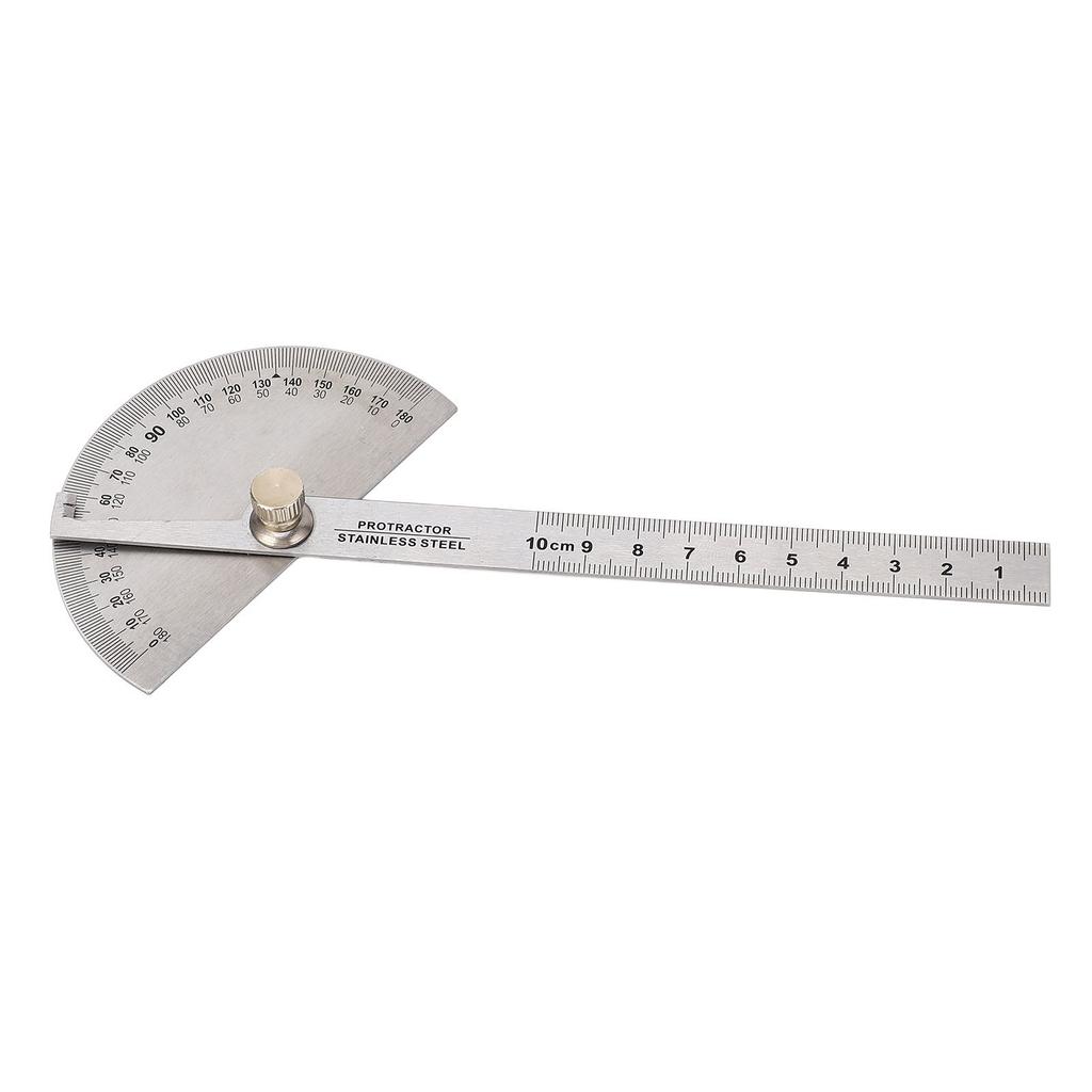 Angle Protractor Stainless Steel Portable Adjustable 0 to 180 Degree Angle Ruler Finder Angle Measure Tool with 10cm