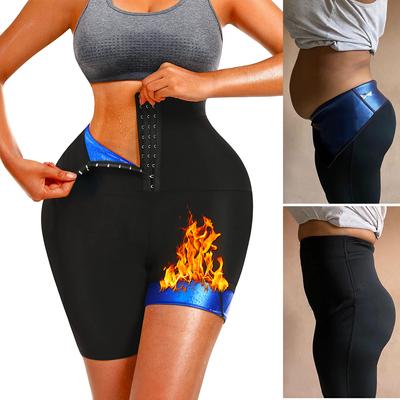 Mujeres Cintura Alta Sudor Sauna Pantalones Cortos Pérdida De Peso Body Shaper Entrenamiento Fitness Adelgazar Pantalones Shapewear Control De La Barriga Quema Grasa Termo Leggings