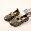 The first layer of soft cowhide soft sole bag head women's shoes retro shallow mouth single shoes new non-slip casual and comfortable grandma shoes