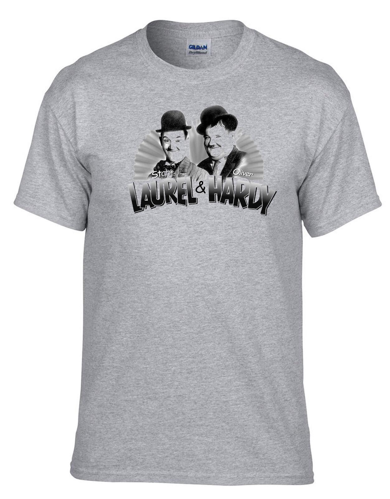 26 Thick and Foolish Stan Laurel Oliver Hardy Charlie Chaplin Grey T-Shirt -298_Grey- Unisex T-Shirt XXL