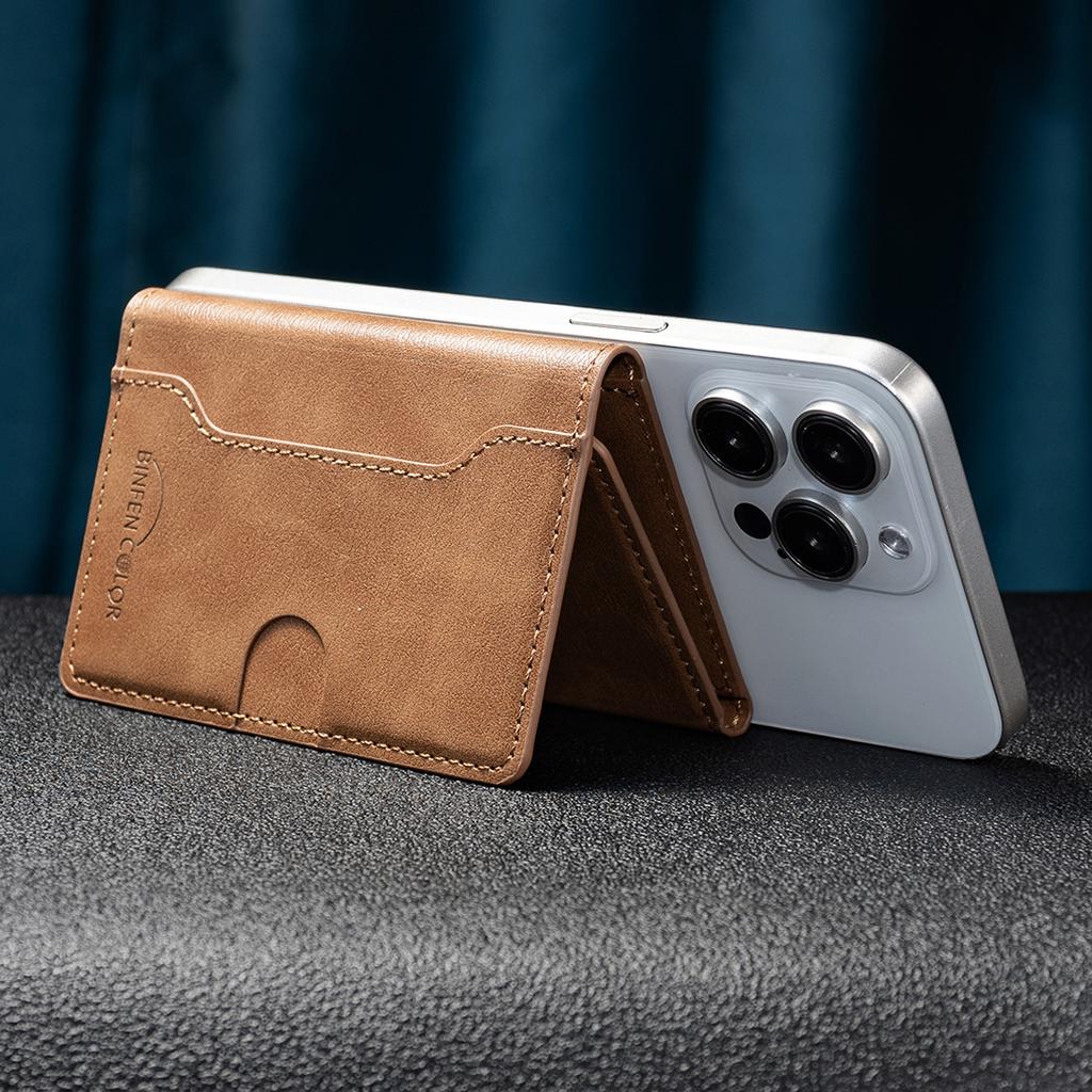 EUCAGR Artificial leather credit card magnetic elastic wallet(5 card slot)with strong magnetic accessories | ID card clip wallet