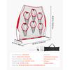 SucceBuy Football Trainer Throwing Net Training Practice Net with Target Pockets Knotless Net Includes Strap Portable Carry Case