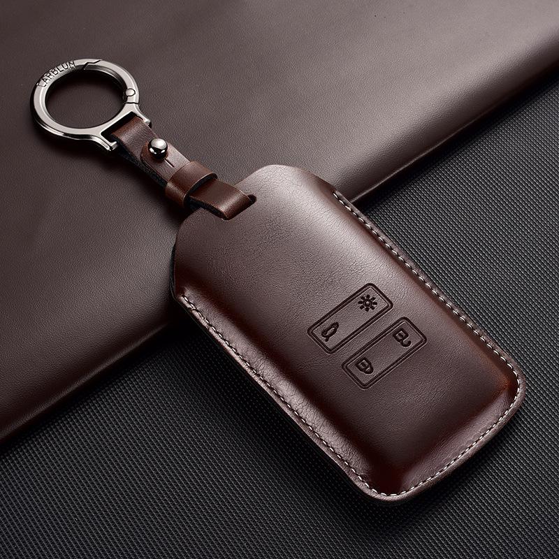Renault Koleos Kadjar Dongfeng E-Notes Leather Key Cover for Men