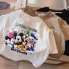 Summer Pure Cotton Kids Short Sleeve T Shirt Cartoon Print Round Neck Casual Top For Boys And Girls