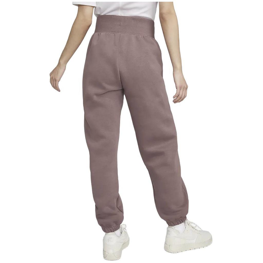 Nike Îmbrăcăminte sport Phoenix Fleece, uni, cu talie înaltă, cu șnur, pantaloni de jogger casual Pantaloni pentru femei, fum-gri, violet, roșu DQ5888-208
