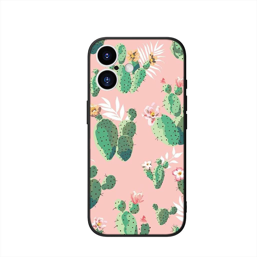

Cactus Leaf Plant Leaves Phone Cover Case for Apple iPhone 16 15 14 Plus 13 12 Mini 17 Pro Max + 16E Air 16+ ProMax Casing iPhone 12 Pro Max