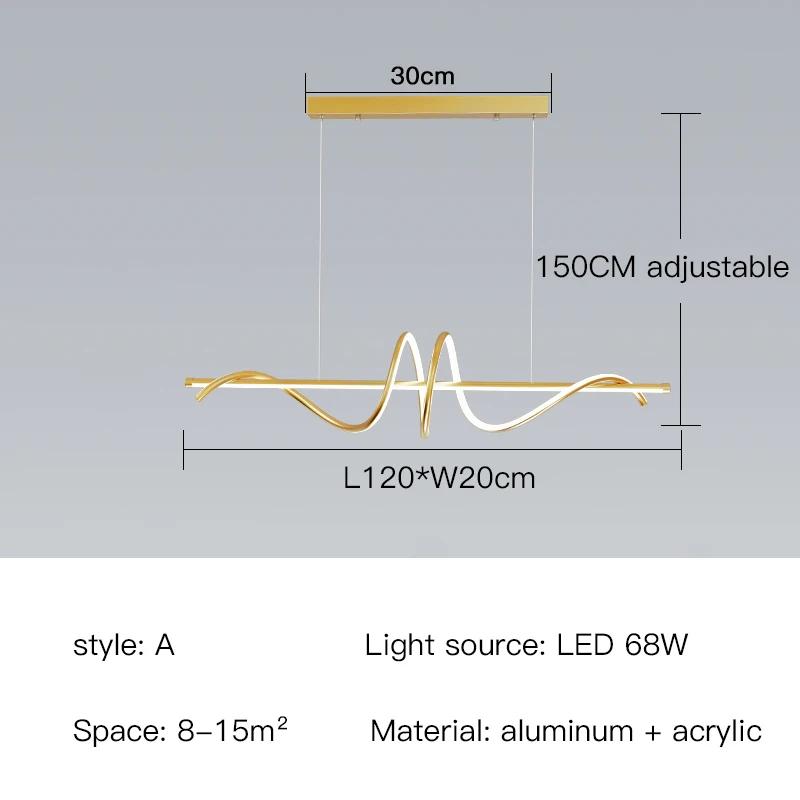 Lampă suspendată LED modernă pentru living, sufragerie, masă de bucătărie, decor restaurant, candelabre suspendate, lumini suspendate de interior pentru casă